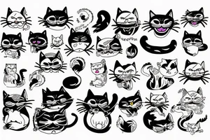 angry cat tattoo idea