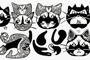 angry cat tattoo idea