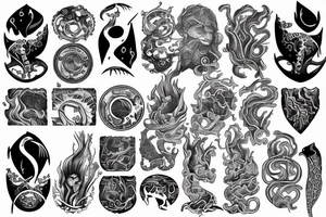 ocean king of water tattoo idea