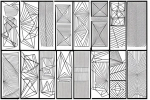 Geometric lines and small text tattoo idea