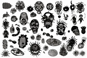 human bacteria tattoo idea