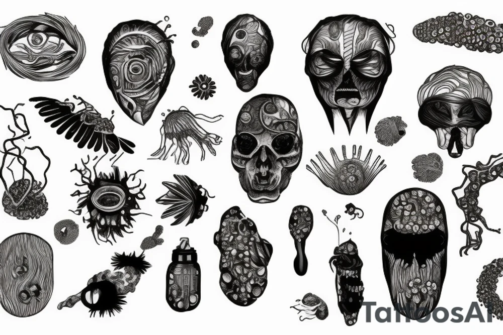 human bacteria tattoo idea