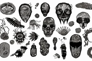 human bacteria tattoo idea