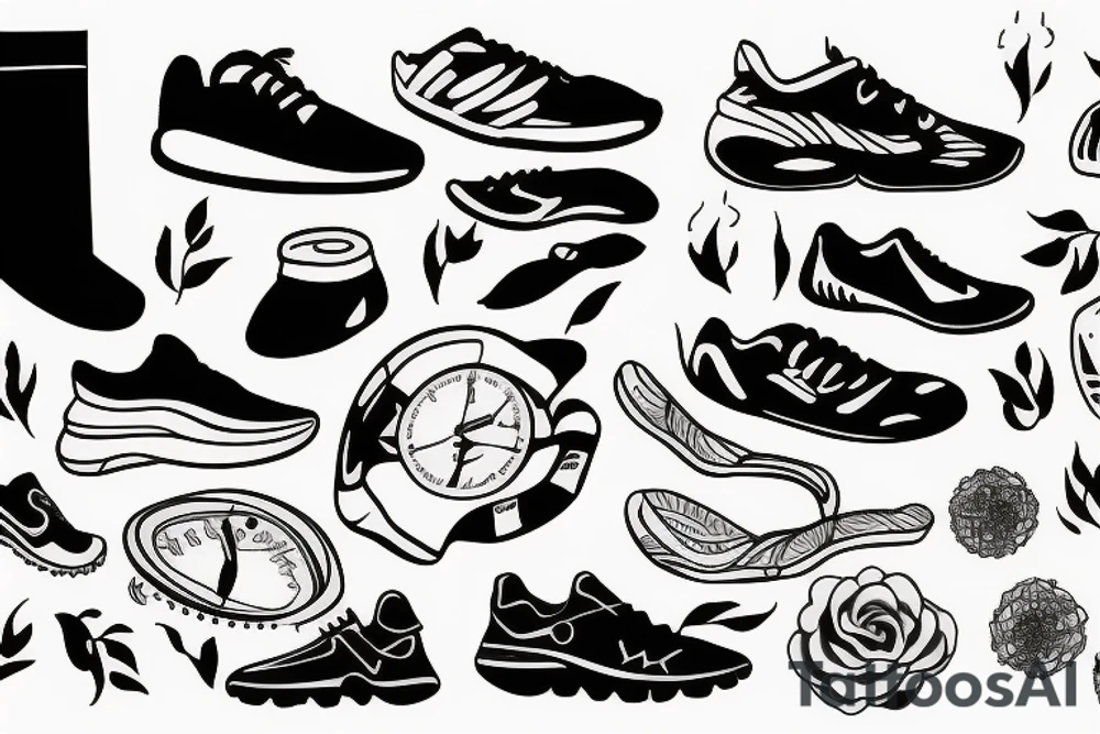 running , athletics, nature , run , race , shoes tattoo idea