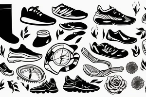 running , athletics, nature , run , race , shoes tattoo idea