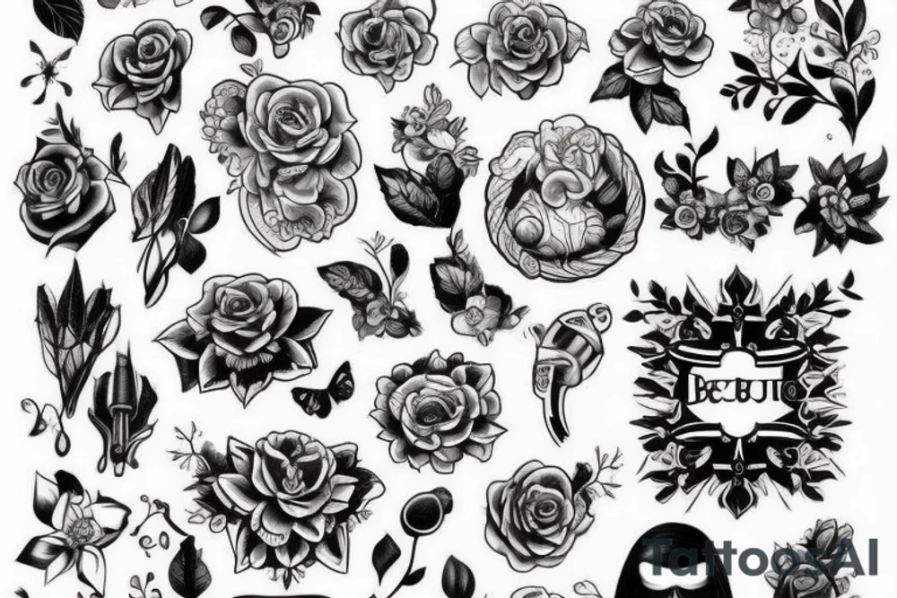 Одуванчик сдувает ветром и летают птички tattoo idea