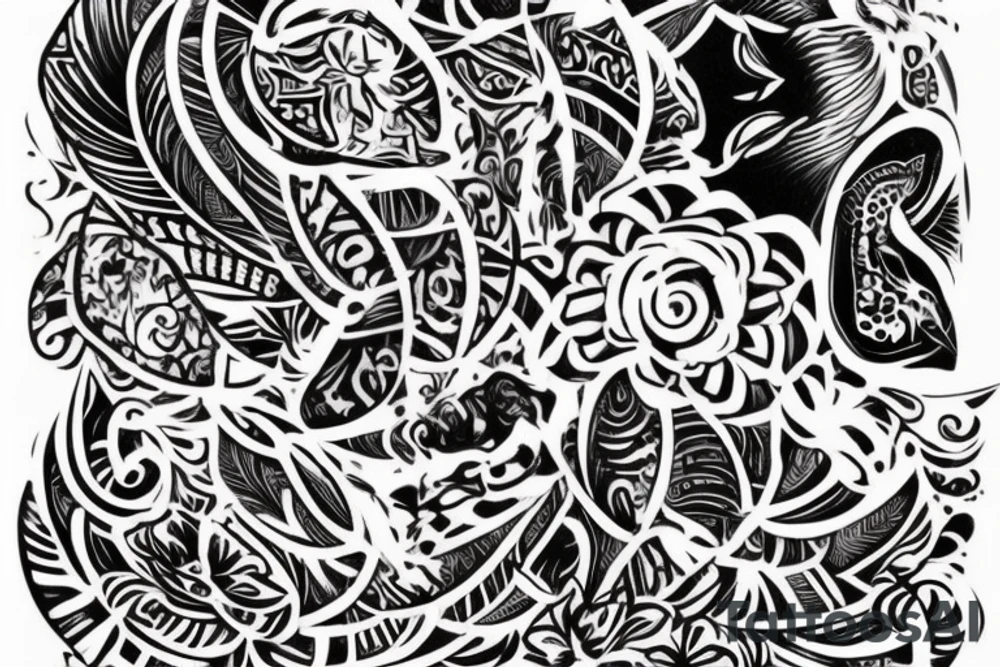 Девушка со злым взглядом обнимает кота tattoo idea