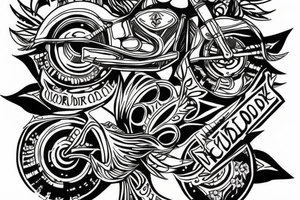 Harley Davidson tribal tattoo idea