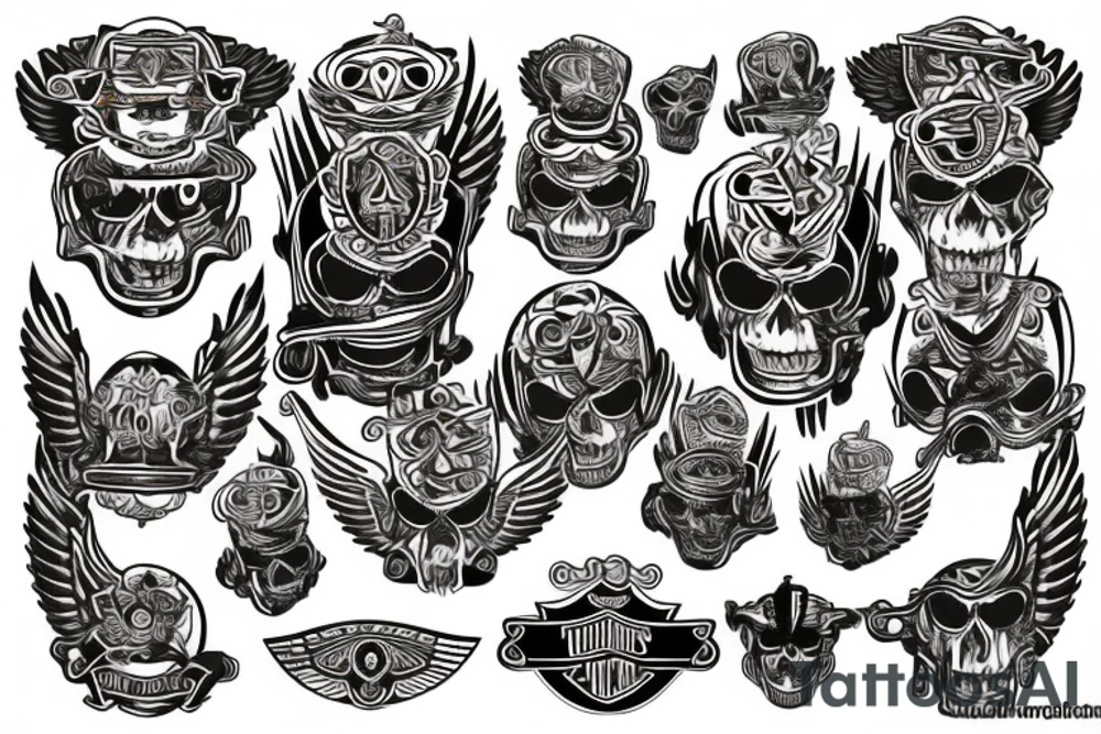 Harley Davidson tattoo idea