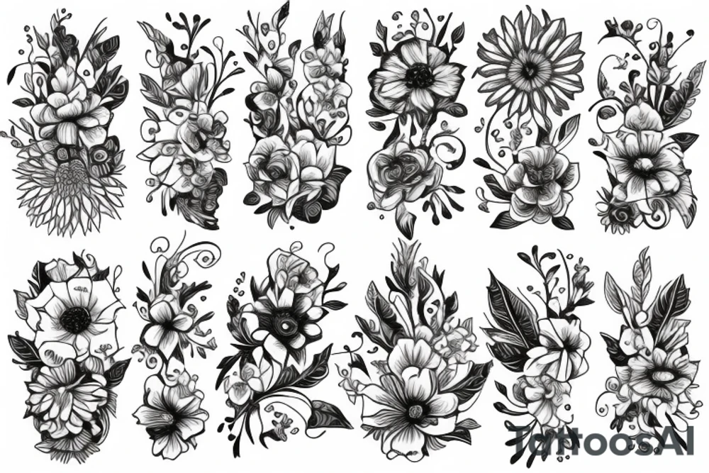 flowers tattoo idea