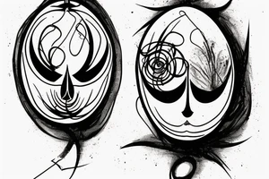 a cosmisc egg tattoo idea