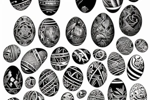 egg with the number 42 tattoo idea