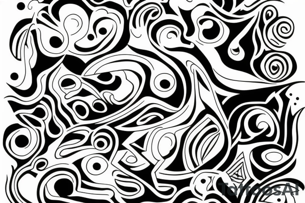 Abstract line tattoo idea