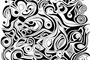 Abstract line tattoo idea