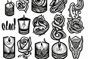 Candle half done tattoo idea