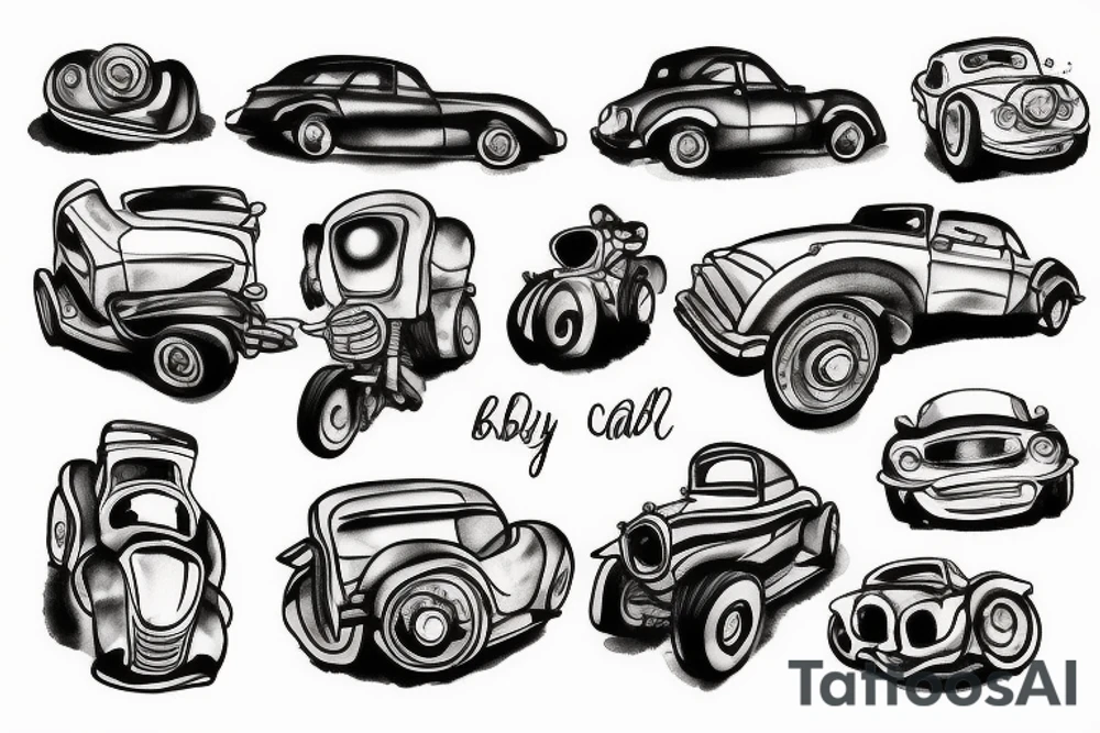 baby car tattoo idea