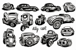 baby car tattoo idea