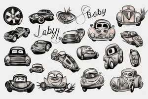 baby car tattoo idea