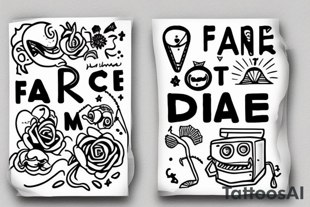 pfrase dont panic tattoo idea