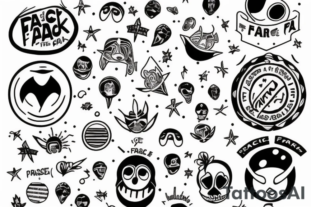 pfrase dont panic tattoo idea