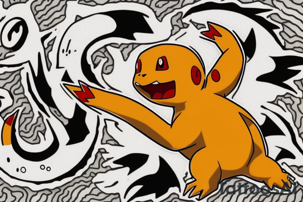 Charmander on a totodile tattoo idea