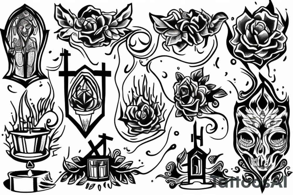 Candle church tattoo idea