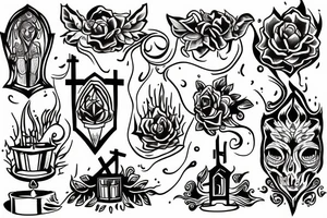 Candle church tattoo idea