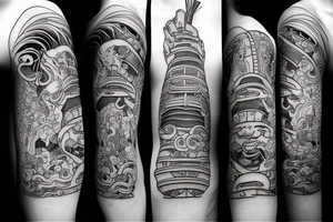samurai drink tea tattoo idea