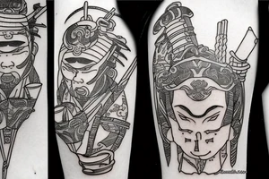 samurai drink tea tattoo idea