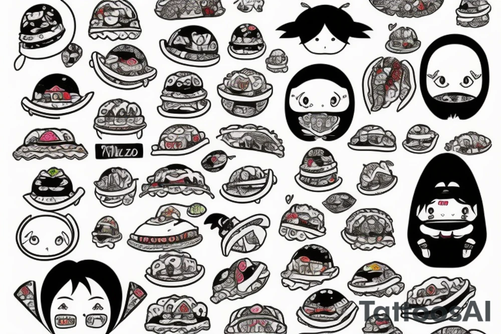 Kawaii taco tattoo idea