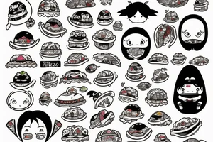 Kawaii taco tattoo idea