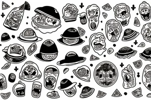 Kawaii tacos tattoo idea