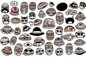 Kawaii tacos tattoo idea