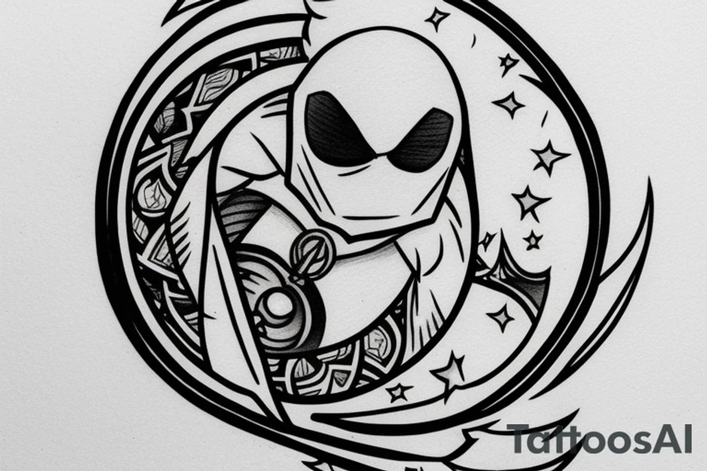 Small moon knight tatto tattoo idea