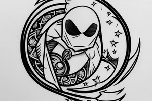 Small moon knight tatto tattoo idea