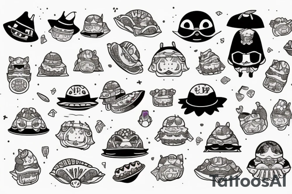 Taco kawaii tattoo idea