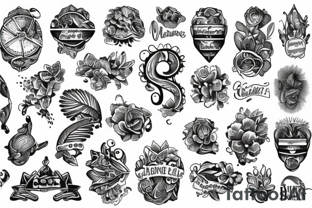 Caribbean blue tattoo idea