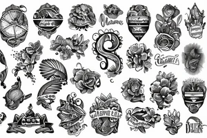Caribbean blue tattoo idea