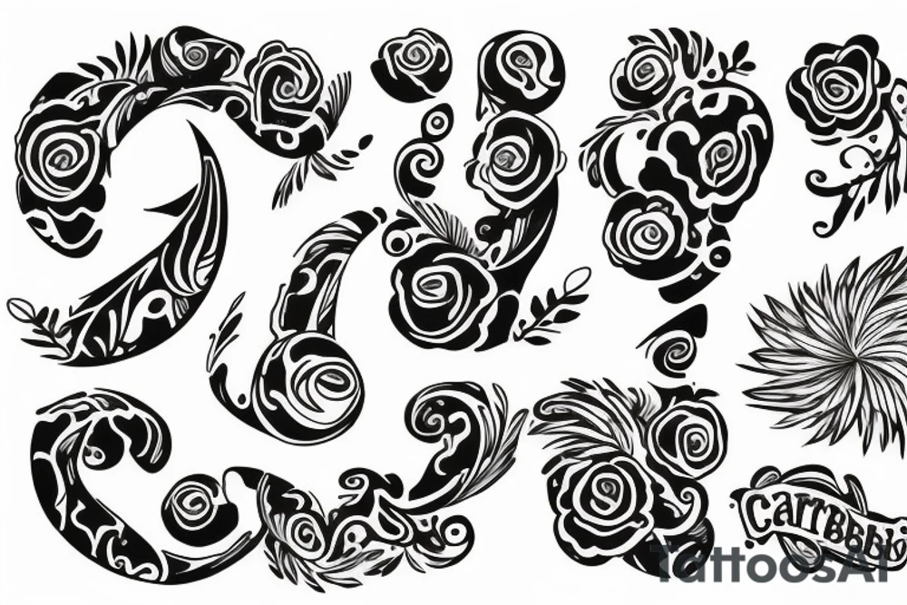Caribbean blue tattoo idea