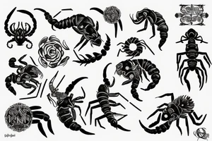 combine gemini zodiac sign with scorpions tattoo idea