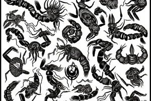 combine Gemini zodiac sign with scorpions tattoo idea