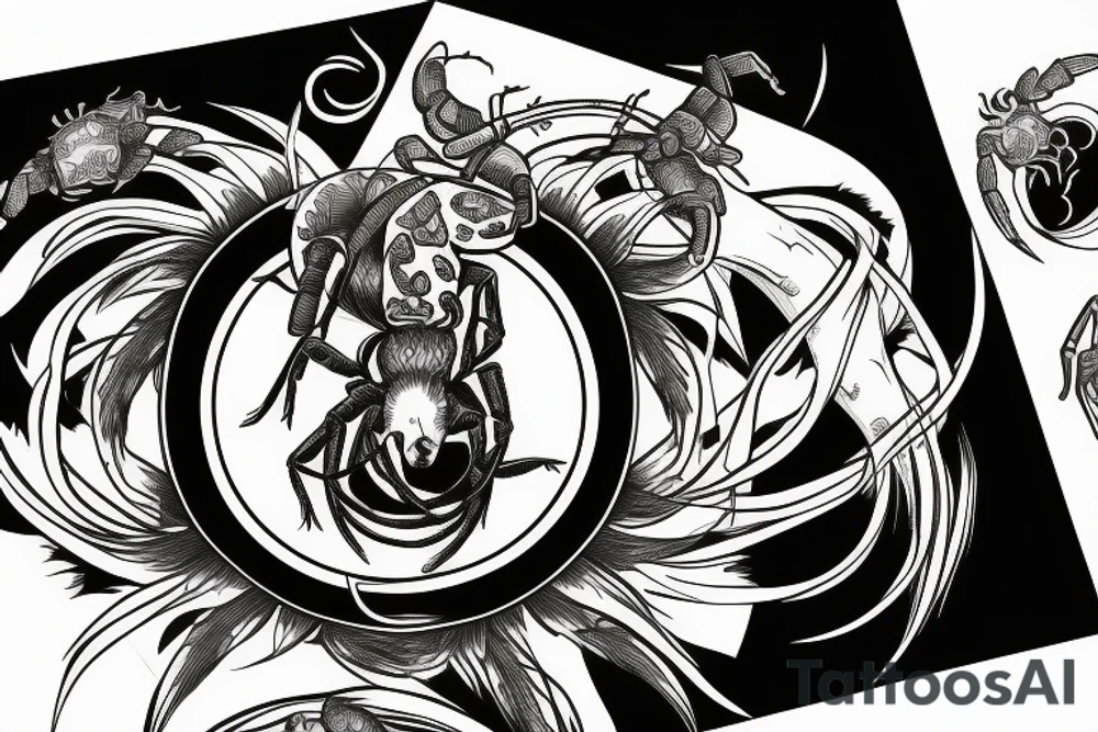Gemini zodiac sign with a scorpion tattoo idea