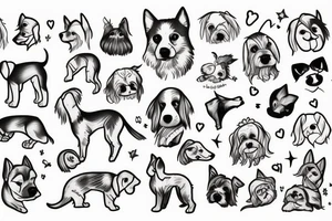 Simple small dog tattoo idea