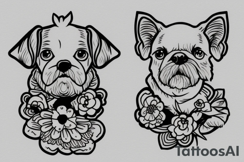 Simple small dog tattoo idea