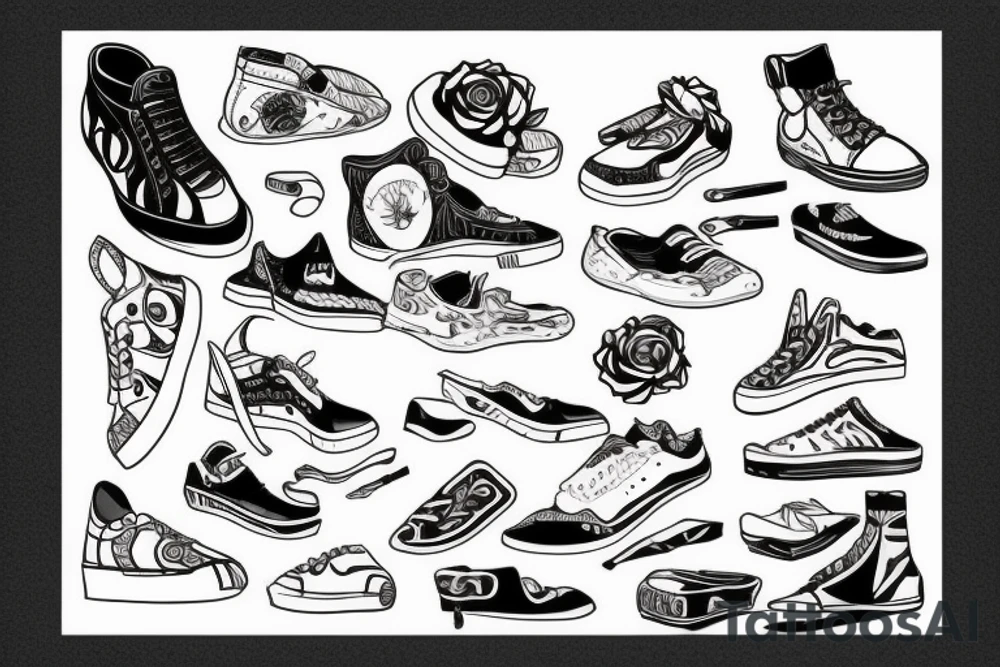 Sneaker tattoo idea