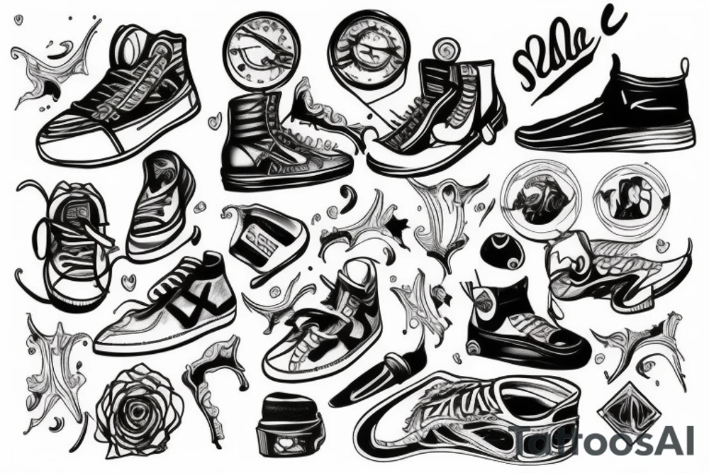 Sneaker tattoo idea