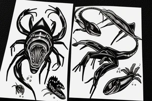 Spider shark tattoo idea
