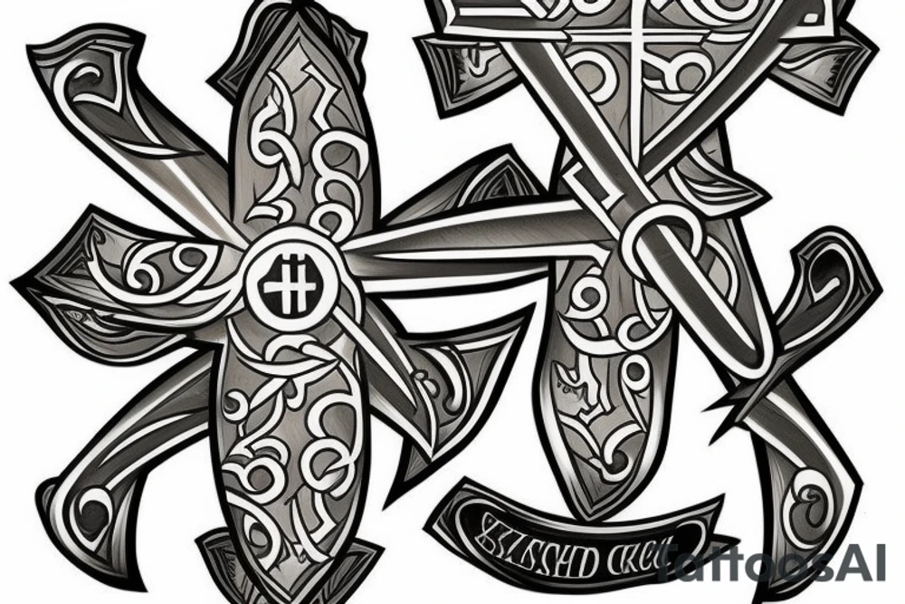 Orthodox cross
4 elements tattoo idea