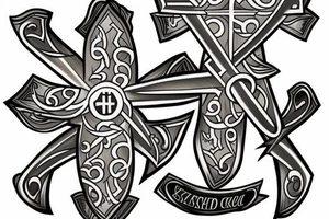 Orthodox cross
4 elements tattoo idea