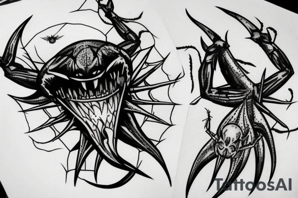 Spider shark tattoo idea